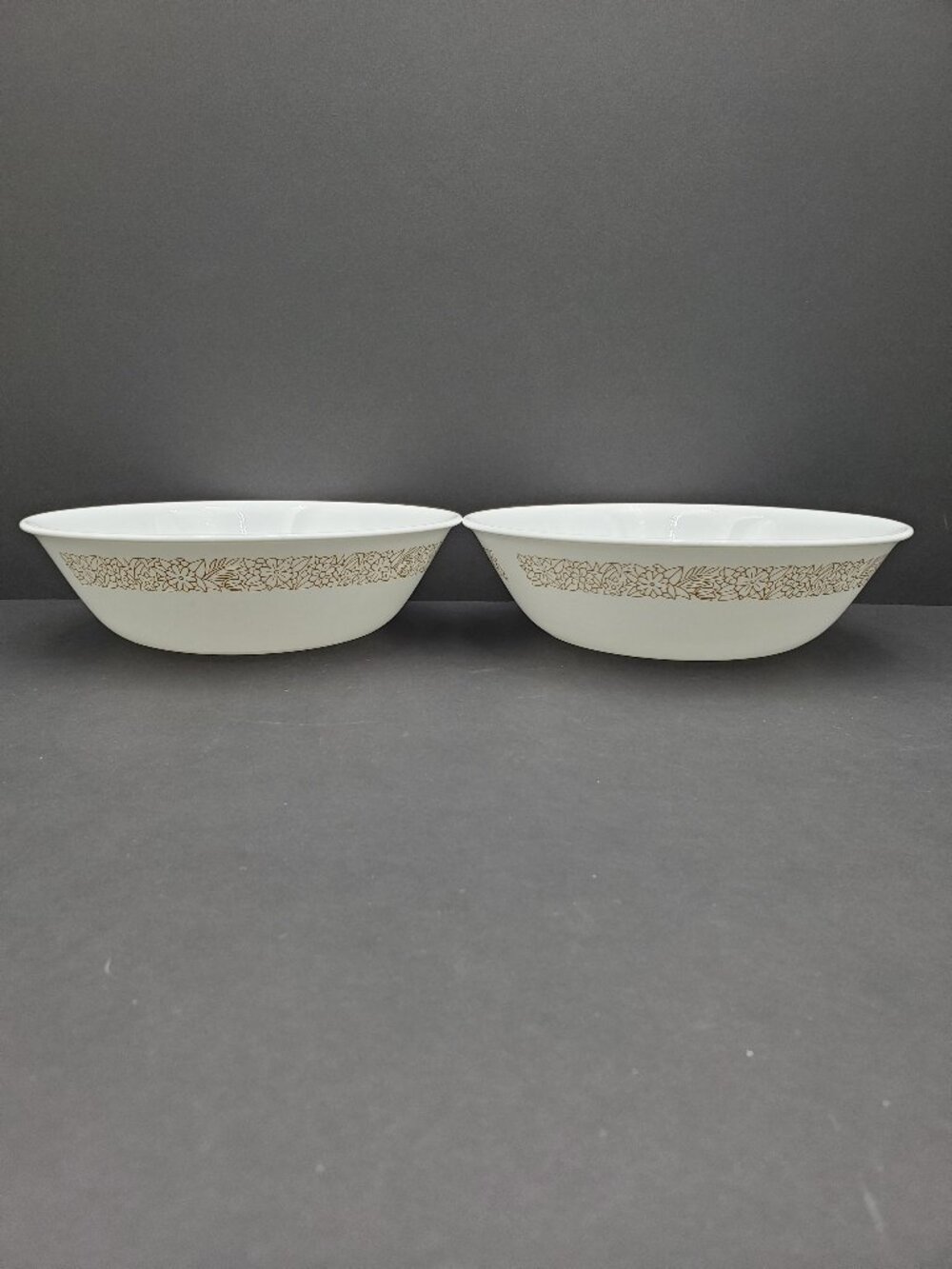 Corelle Woodland Brown Serving Bowls Medium 1 Qt Vegetable Salad Bowls